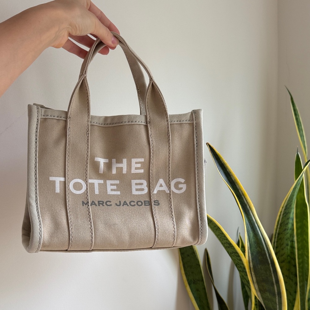 Marc Jacobs Tan Canvas Tote Bag